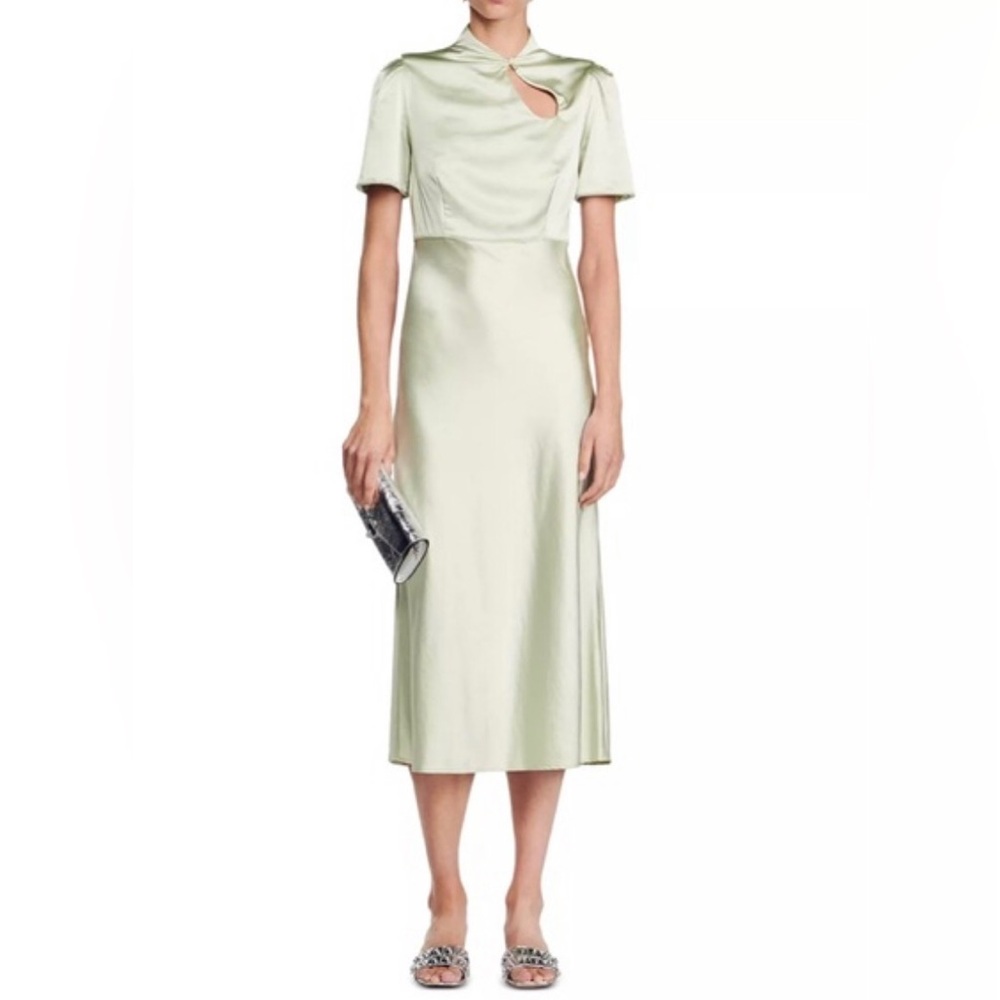 NWT SANDRO Women's Green Midi Dress